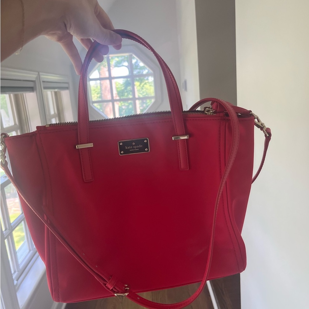 Kate Spade Red Nylon Tote